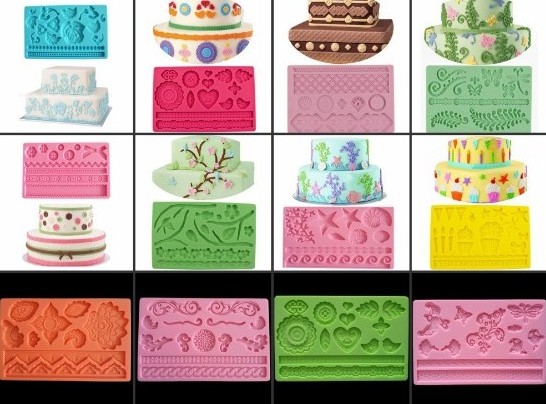 Seashell Sea Life Silicone Lace Fondant Mold Cake Side Decoration Silicon Cake Baking Mold for Decorating