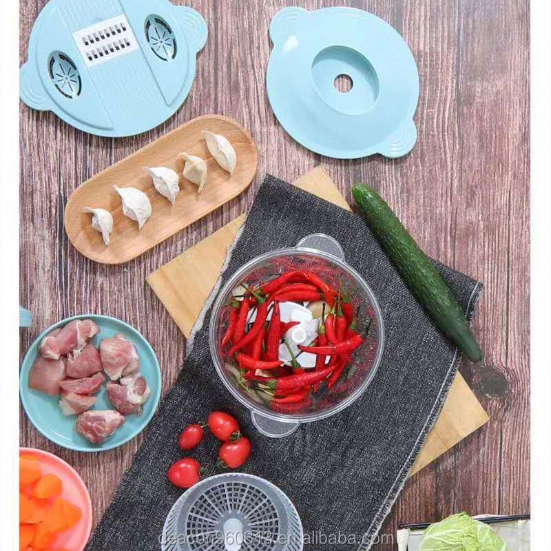 Hand-Press Chopper Chop & Cut Fruits Vegetables Silcer Vegetable Garlic Cutter