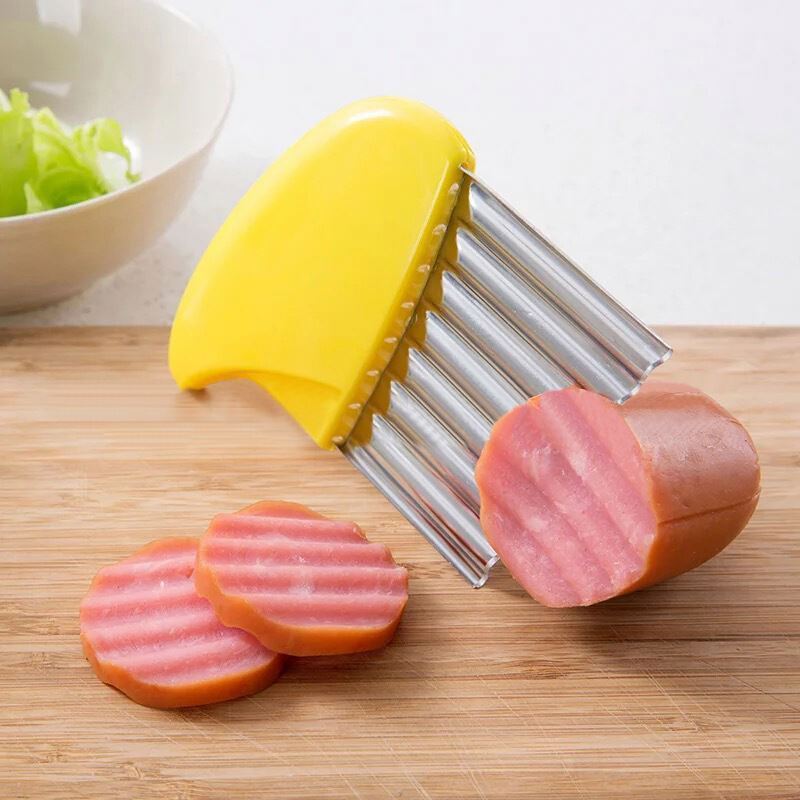 Potato Slicer Kitchen Gadgets and Accessories Wave Onion Potato Slices Wrinkled French Fries Salad Corrugated Cutting Chopped