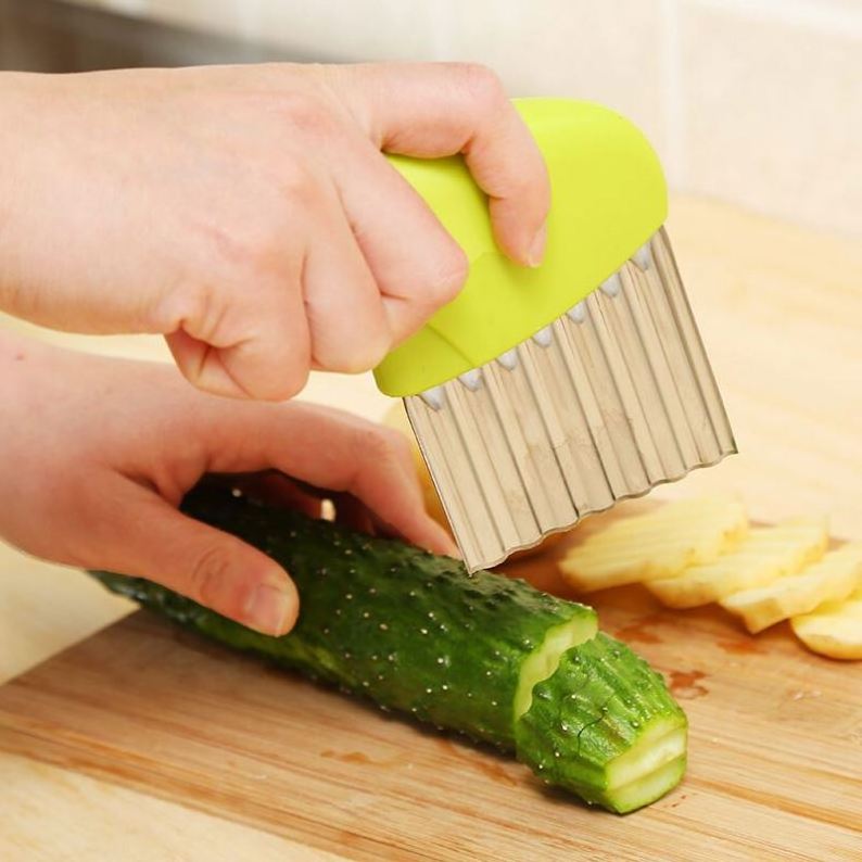 Potato Slicer Kitchen Gadgets and Accessories Wave Onion Potato Slices Wrinkled French Fries Salad Corrugated Cutting Chopped