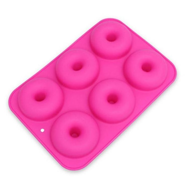 6 Cavity Silicone Donut Pan/ Muffin Cups mold/Cake Baking Pan