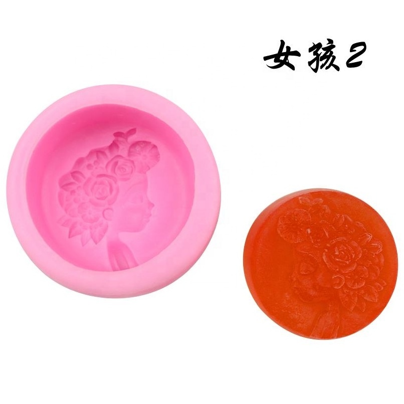 factory stock silicone cake mold home diy girl and flower shape silicone candle mold 6 pcs set sell