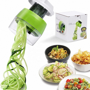 Handheld Spiralizer Vegetable Fruit Slicer 4 in 1 Adjustable Spiral Grater  Salad Tools Zucchini Noodle Spaghetti Maker