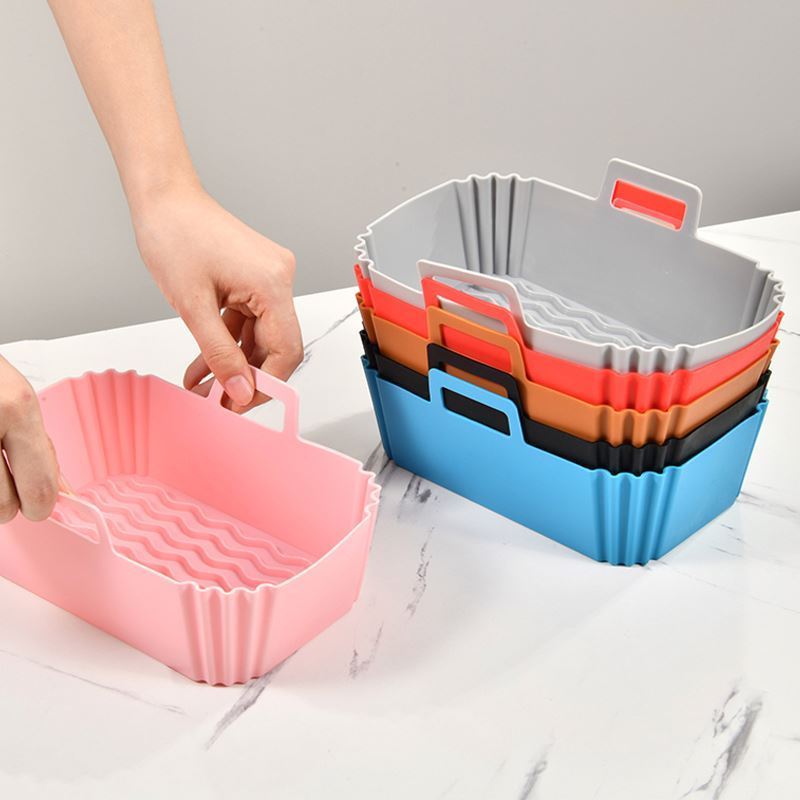 Reusable silicone Air Fryer Liners Basket Bowl Baking Tray Air Fryer Silicone Pot for Air Fryers