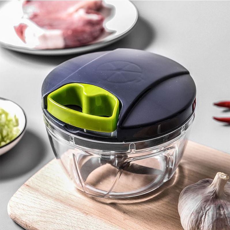 Manual Food Chopper With 3 Blades And Blender Vegetable Cutter Slicer