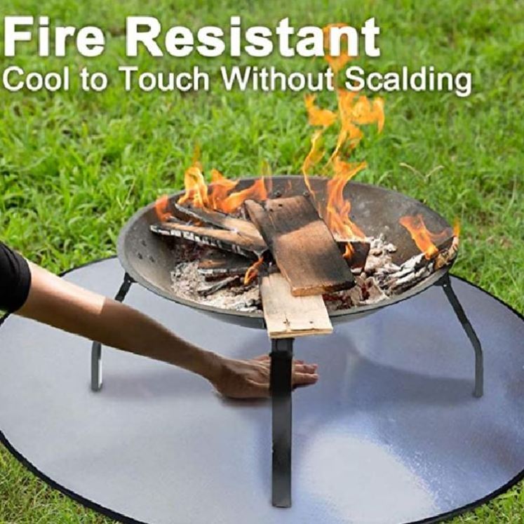 Hot Sale New Easily Cleaned BBQ Barbecue Mat Fireproof And High Temperature Fire Pit Mat Floor Garden Lawn Mat