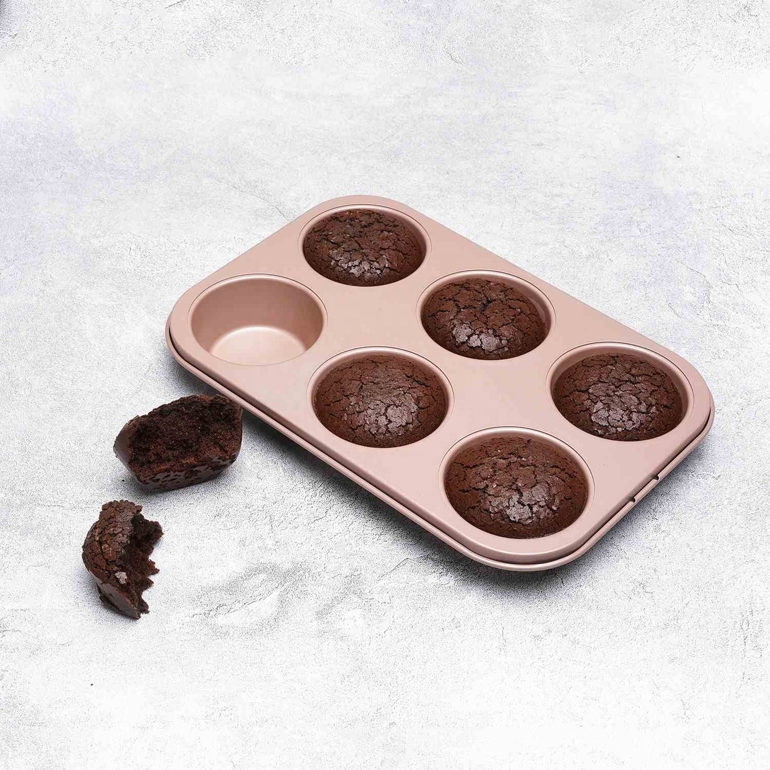 Hot-Selling Baking Tray Non-stick Baking Mold Carbon Steel 6 Cups Muffin Cake Mold