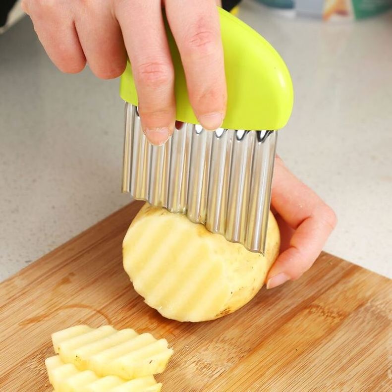 Potato Slicer Kitchen Gadgets and Accessories Wave Onion Potato Slices Wrinkled French Fries Salad Corrugated Cutting Chopped