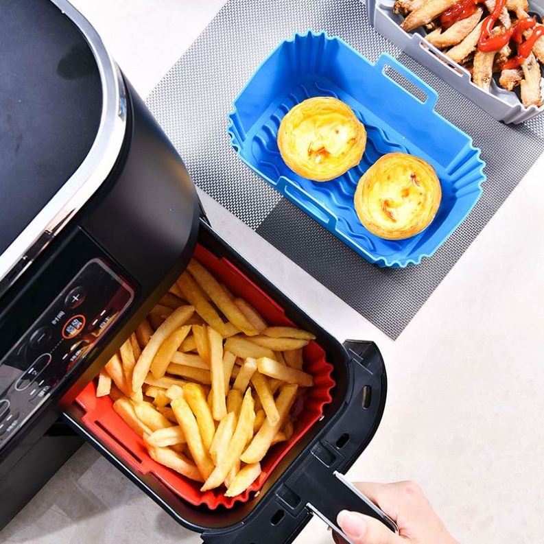 Reusable silicone Air Fryer Liners Basket Bowl Baking Tray Air Fryer Silicone Pot for Air Fryers