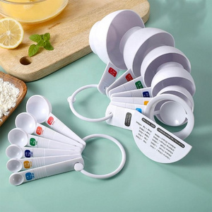 Hot sale eco-friendly plastic  measuring spoons measuring cup set with egg separator