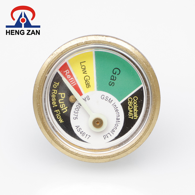 HENGZAN 35mm 28bar SS316 liquid LPG natural gas cylinder pressure gauge for valve