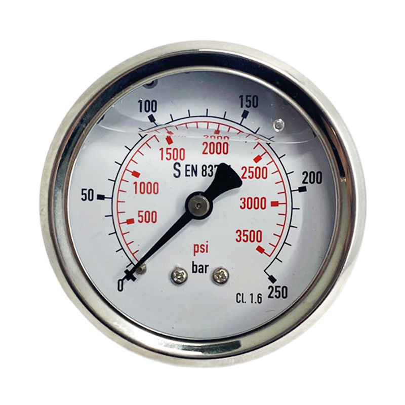 Manometer China Manufacture Test Iron Industrial Hydrogen Manometer Oil Filled Jack Fuel Differential Oil Pressure Gauge