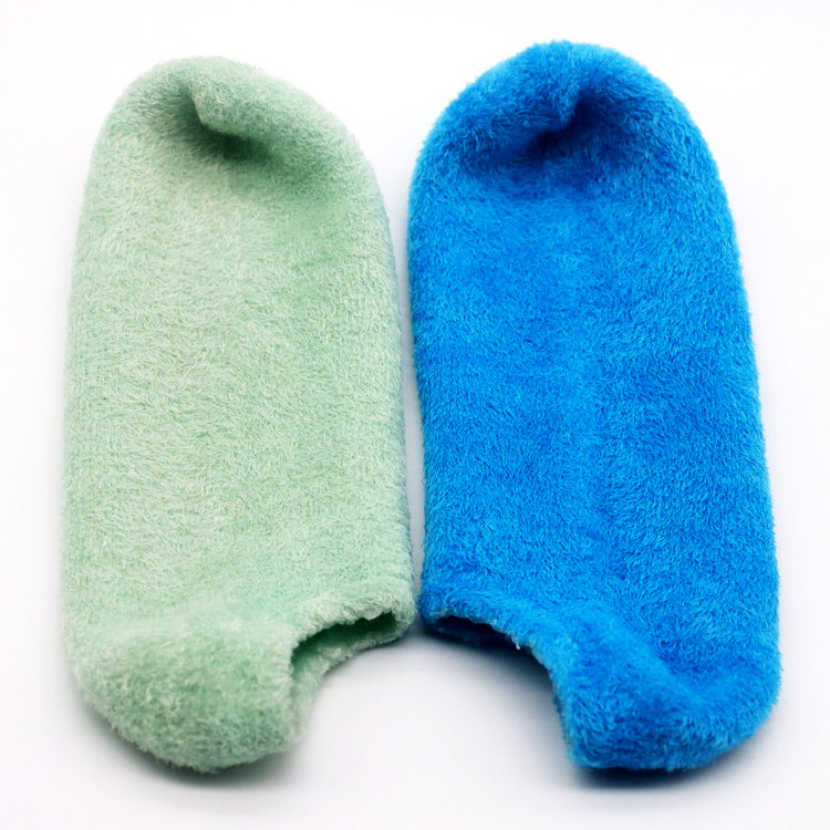 Feather yarn gel moisturizing socks plant essential oil soft foot care moisturizing gel socks to remove foot skin