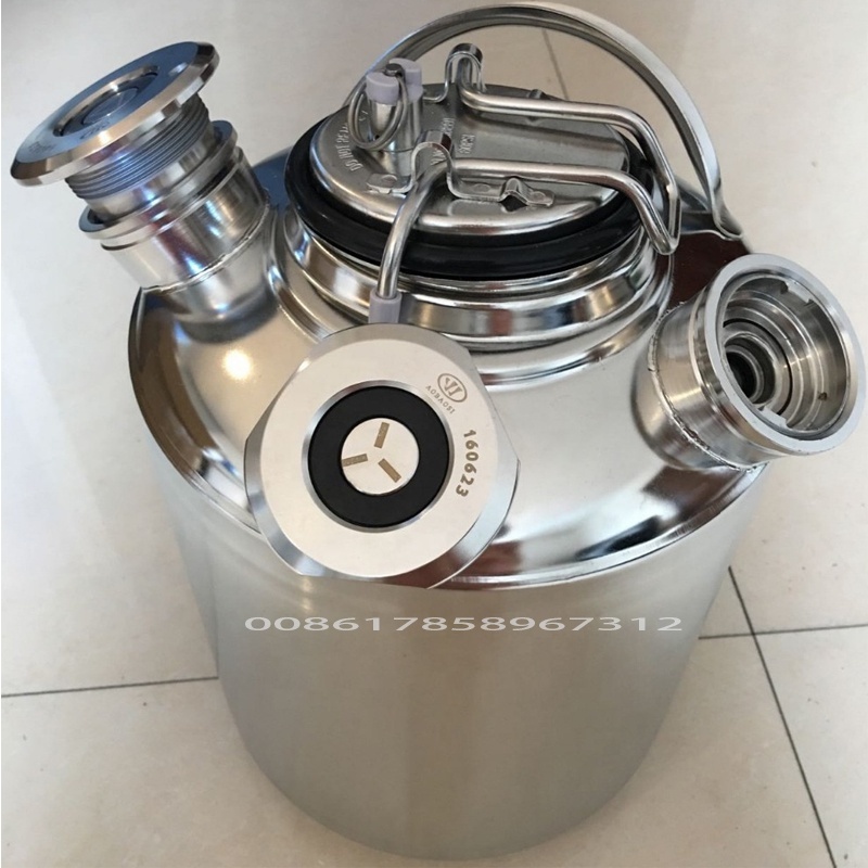 5 Gallon Line Cleaning Keg (Sanke D) with Removable L5 gallon Corney keg