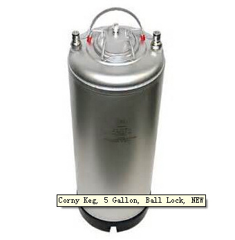 5 Gallon Line Cleaning Keg (Sanke D) with Removable L5 gallon Corney keg