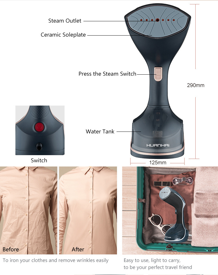 HuanHai Electric Portable Fabric Clothing Steamer Vertical Steam Ironing Clothes handheld garment clothes steamer