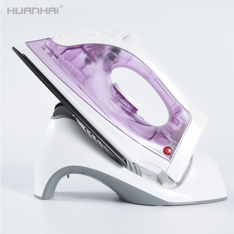 Cordless 1800w Iron Optima Handheld Portable Garment Steamer with CE CB chargeable base Ningbo Huanhai