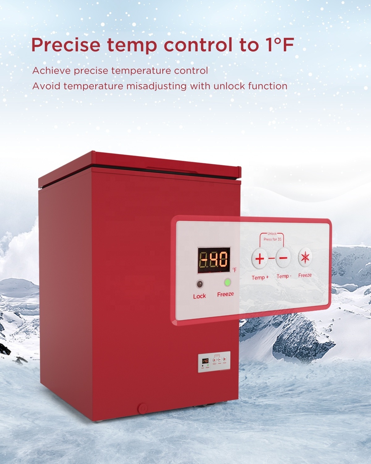 Hicon design super-low temperature deep chest freezer premium compressor ice cream freezer commercial supermarket freezer