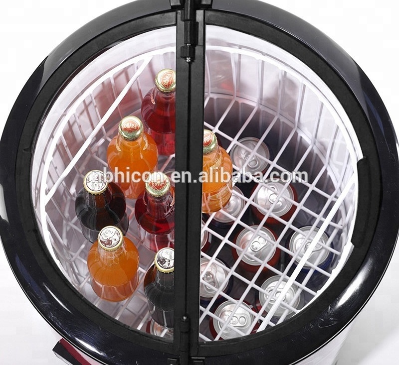 Stainless Steel Round Barrel Beverage Drink Beer Bottle Cooler With Wheels Pc-50e