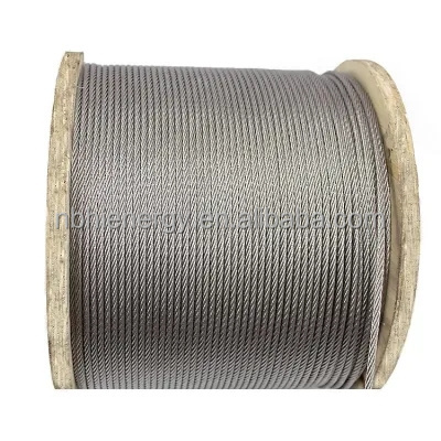 6-22mm 8 X 19s+FC Standard Stainless Steel Elevator traction steel regular breaking strength Wire Rope