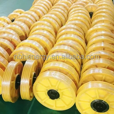 Pulley for passenger lift elevator traction machine motor