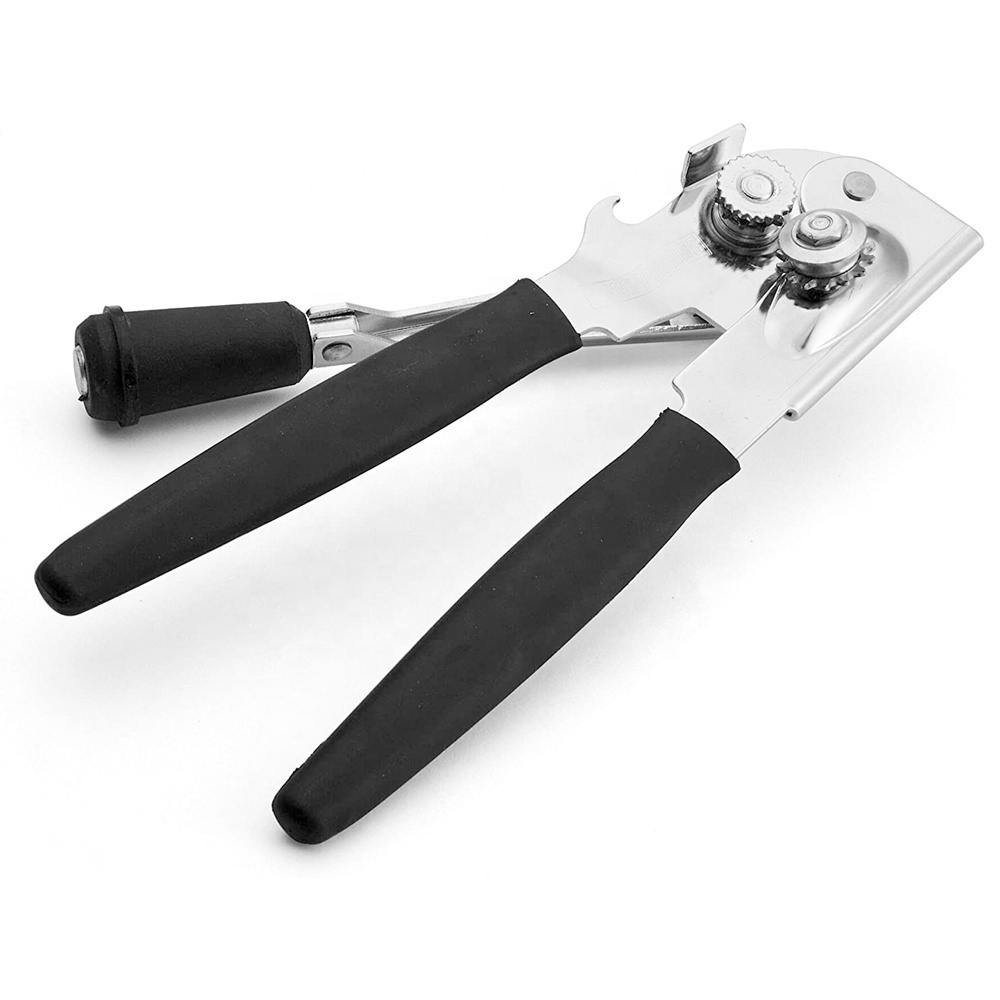 HM4508 Factory directly High Quality stainless steel Heavy Duty Easy Crank Can Opener With Folding Handle Ergonomic