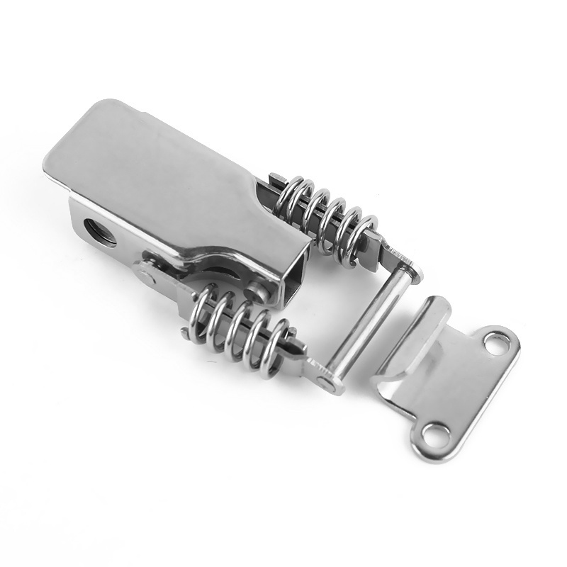 SUS304 Steel case latch tool box latch Dual spring Powerful Tensile-strength vertical toggle clamp latch Hasp Catch Lock