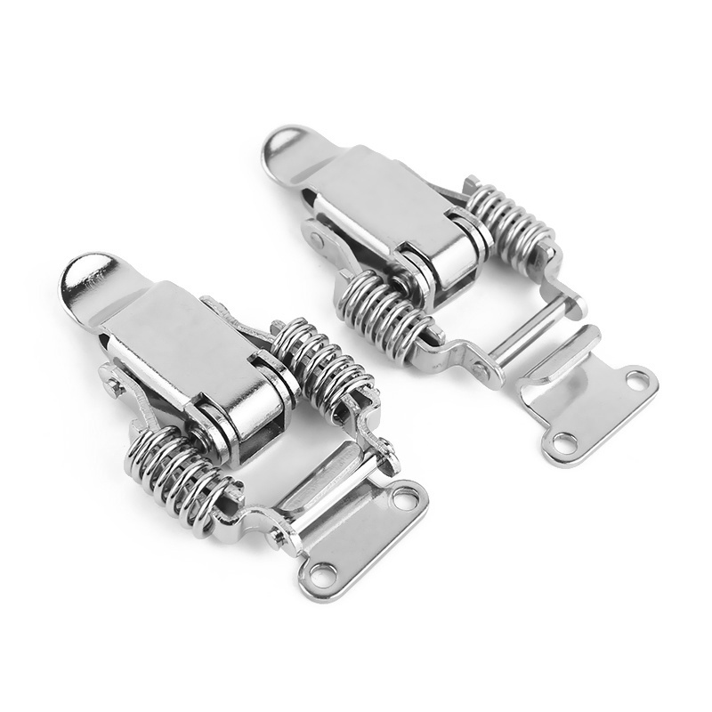 SUS304 Steel case latch tool box latch Dual spring Powerful Tensile-strength vertical toggle clamp latch Hasp Catch Lock