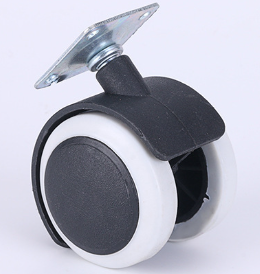 HM2103 2-inch Black&white Furniture Nylon Office Chair PU Caster Wheels Modern Furniture Accessories School Desk Plastic Caps