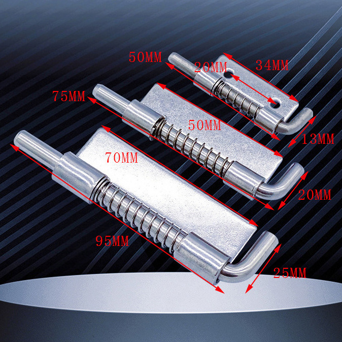 HM1216 304 Stainless Steel Spring Rebound Latch Distribution Box Cabinet Hinge Plate Non-porous Welded Latch