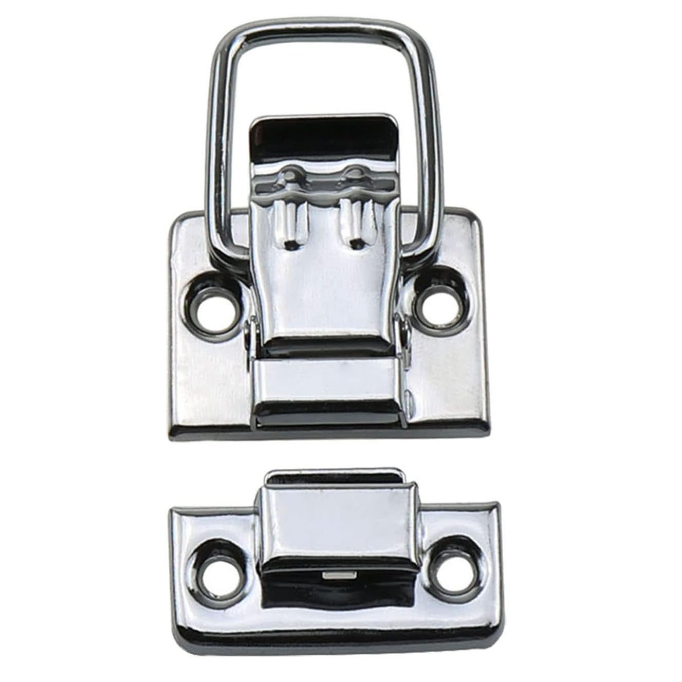 HM3115 Toggle Latches Catch Chest Suitcase Boxes Buckles Trunk Lock Retro Silver Metal Iron Toggle Hasp Latches with Screws