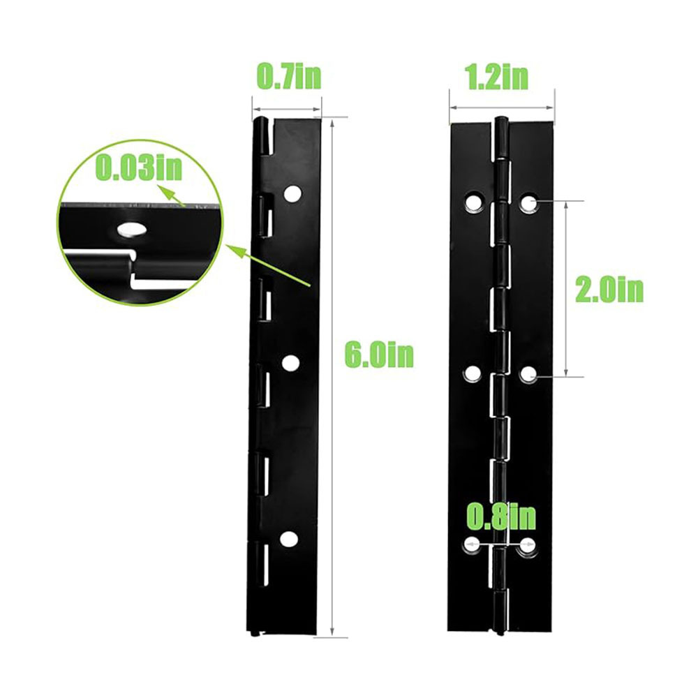 HM1407 6Inch Black Continuous & Piano Hinge SUS304 Boat Hinges Folding Cabinet Door Butt Hinge