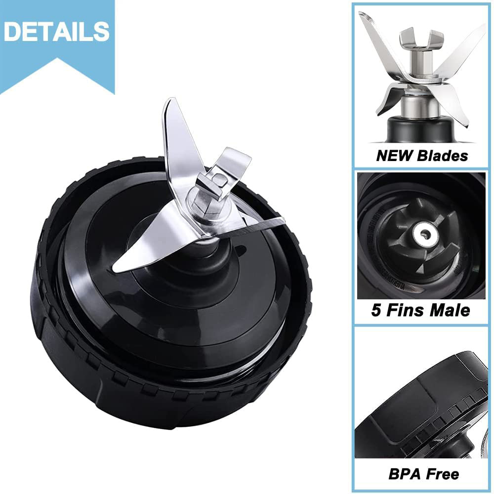 Food Mixer Blade 5 Fins Blender Blade Compatible with Ninja Blender QB3000 QB3000SSW-30 QB3000QR-30 QB3001SS W-30 QB3000QR-30