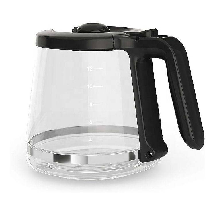 Factory hot sale 12 cups drip coffee maker pot replacement for Mr. Coffee food grade borosilicate glass hand glass coffee pot