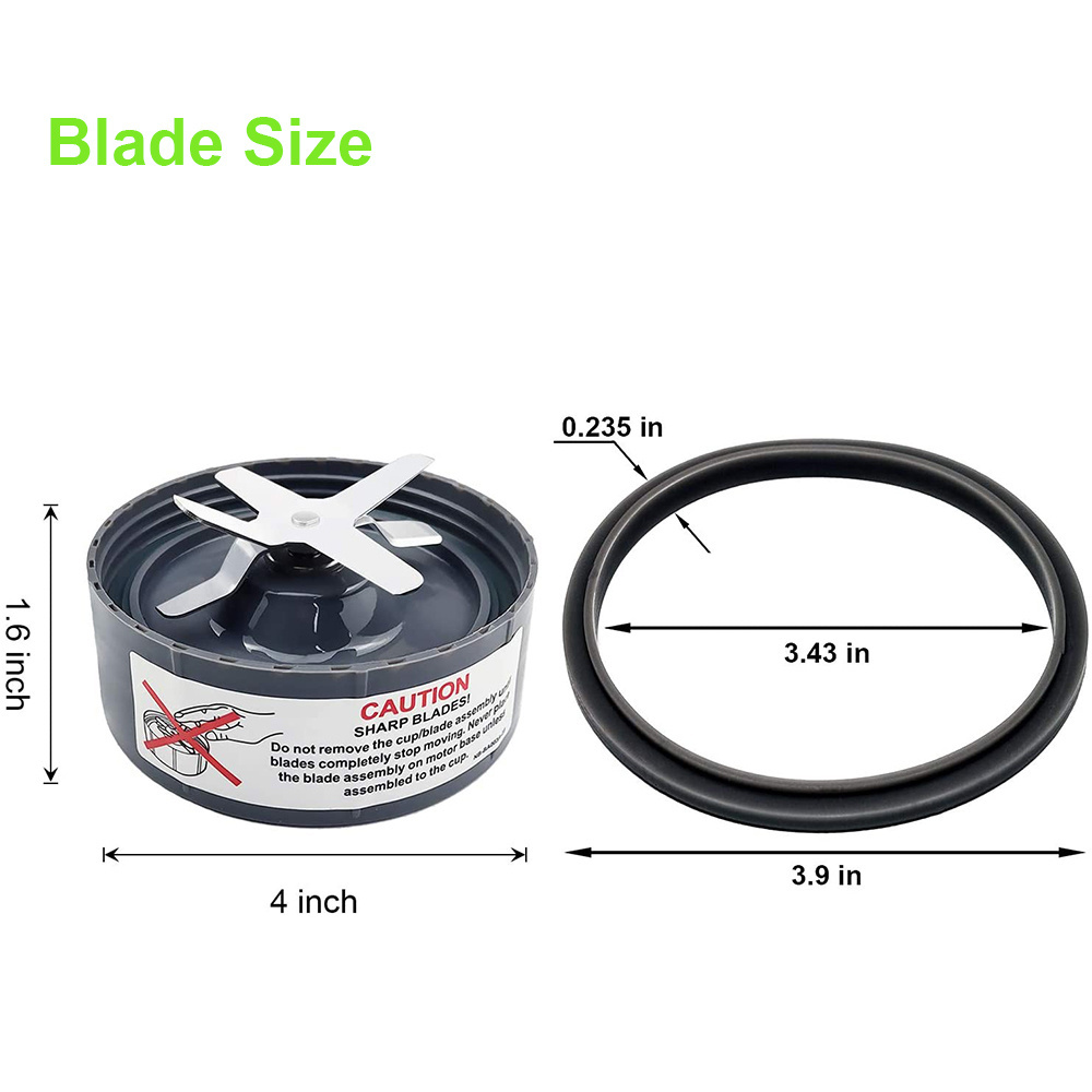 Blender Replacement Parts for Nutri Blender, 32oz & 24oz Cups with Replacement Extractor Blade, Compatible with Nutri 600W/900W