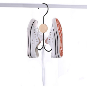 Multi-Function Sturdy Shoe Hanger Hanging Shoe Hat Towel Scarf Metal Wood Hooks