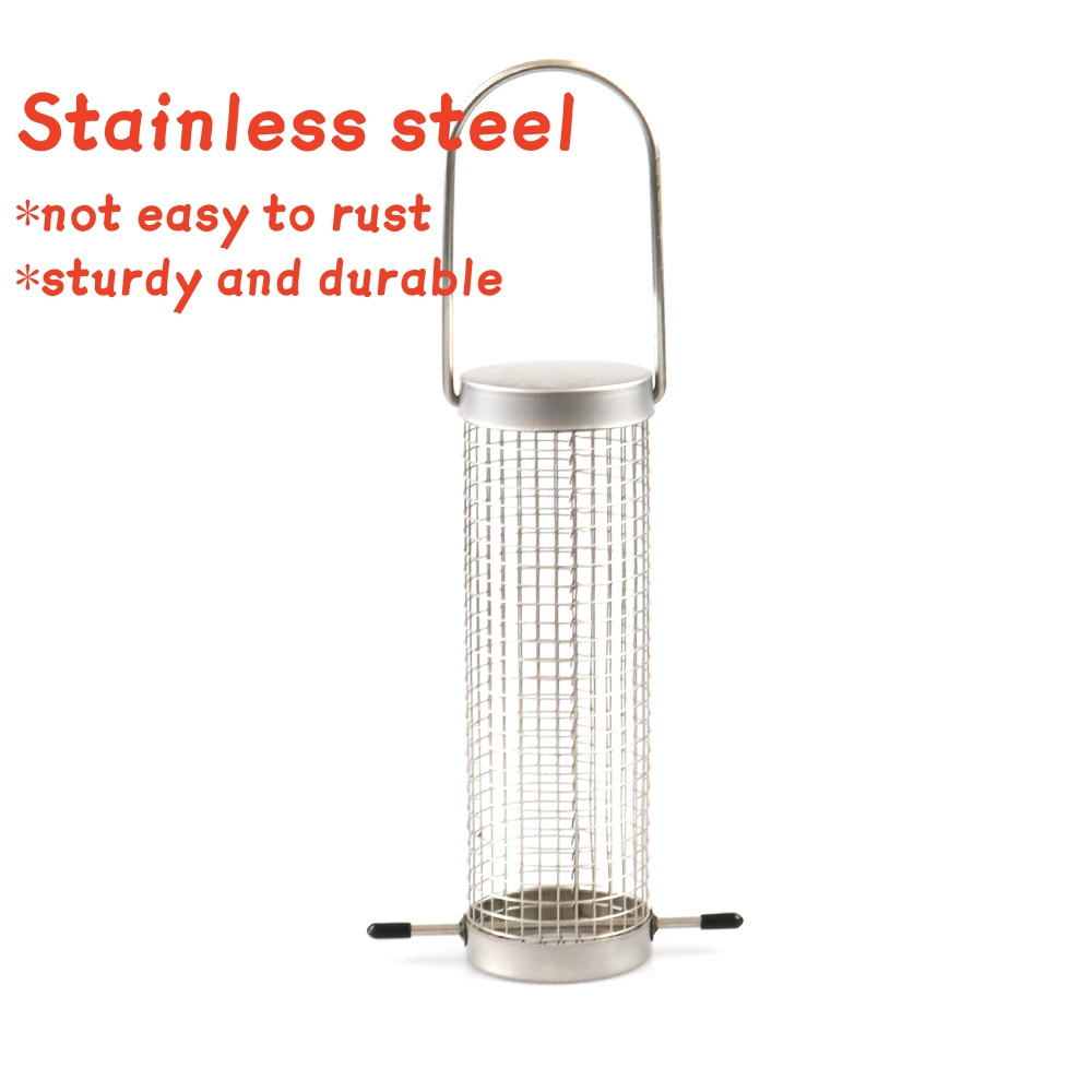 Factory Price Hanging Metal Easy Clean Stainless steel bird feeder For Outdoor