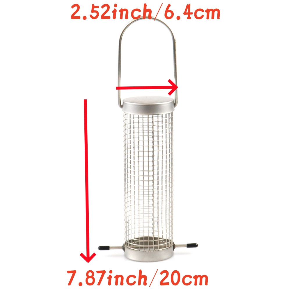 Factory Price Hanging Metal Easy Clean Stainless steel bird feeder For Outdoor