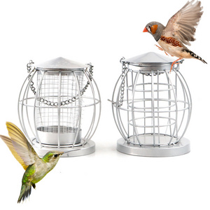 Window-Mounted Bird Feeder for Up-Close Bird Watching mini cage Metal Seed Hanging metal round Garden Bird Feeder