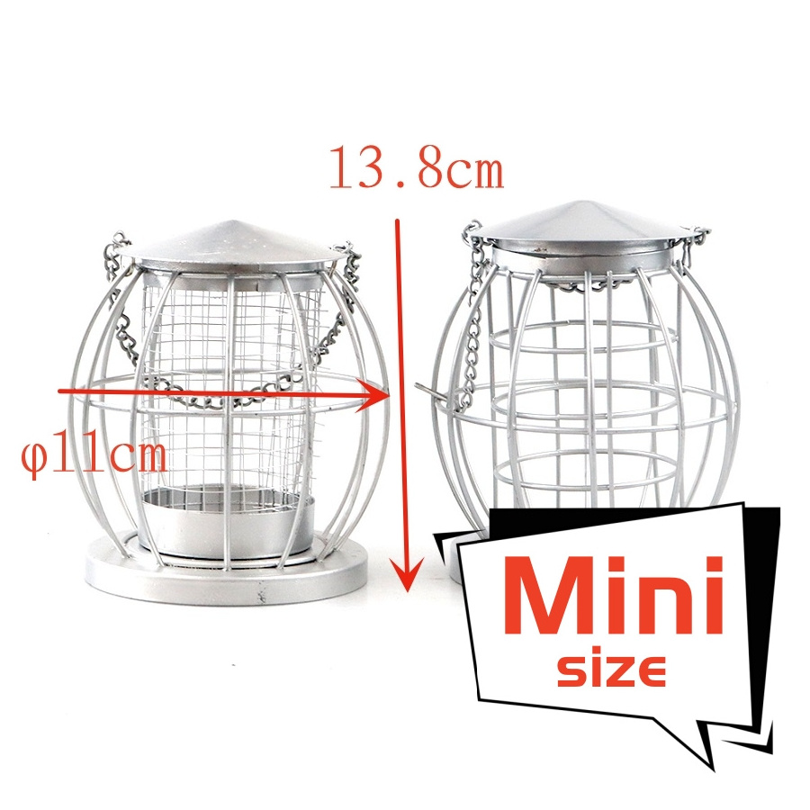 Window-Mounted Bird Feeder for Up-Close Bird Watching mini cage Metal Seed Hanging metal round Garden Bird Feeder