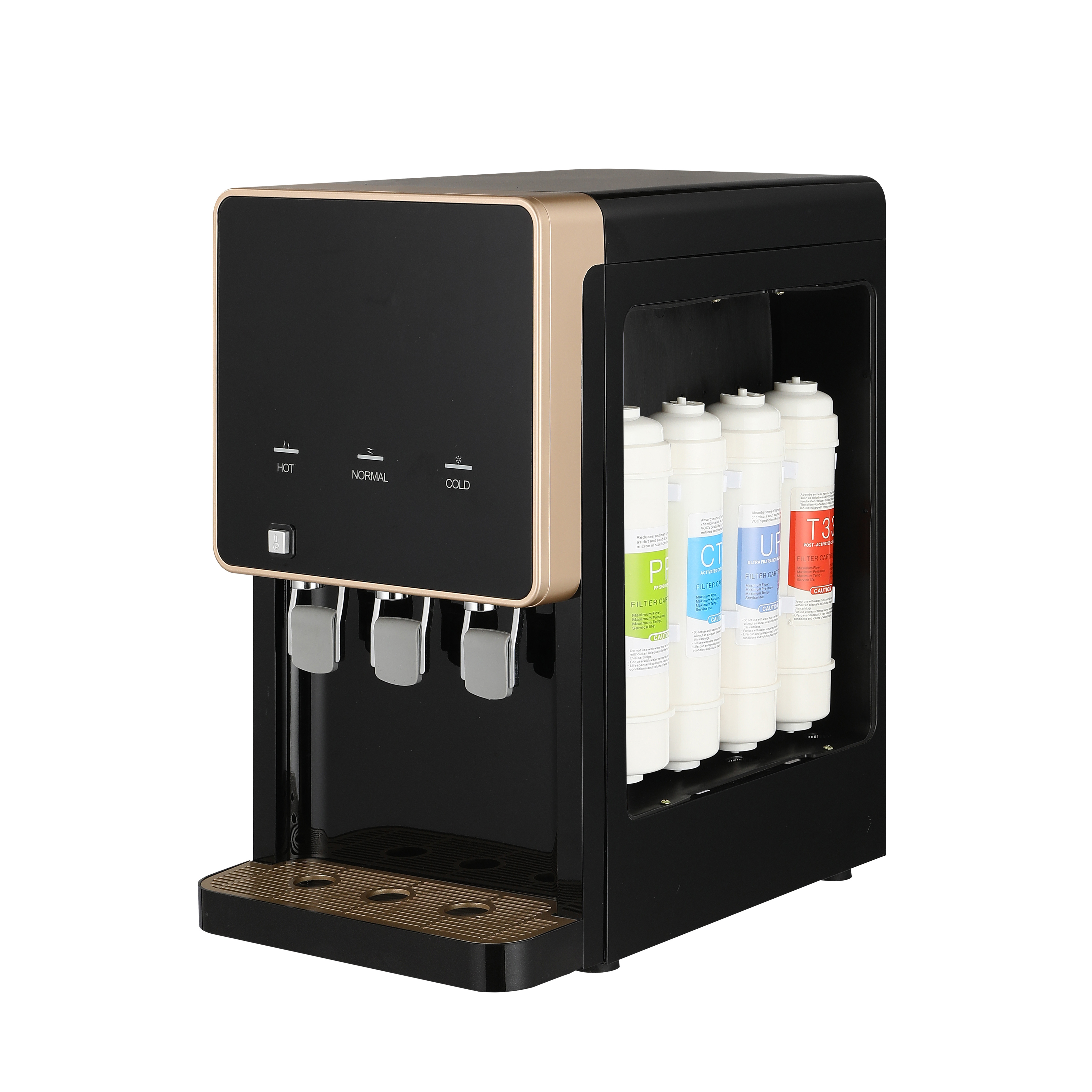 2024 Pipeline Hot Cold Water Cooler Countertop Water Dispenser Water Filter Dispenser With Optional UV ALKALINE