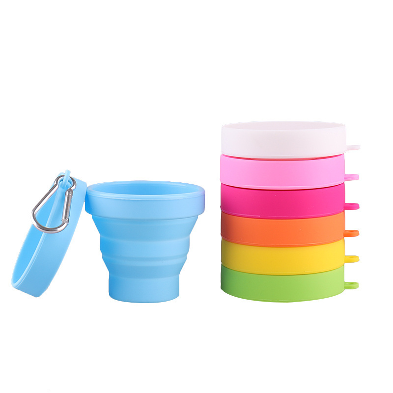 Portable and Collapsible Silicone Folding Cup Lid Foldable Silicone Coffee Drinking Cup