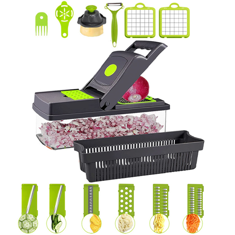 Kitchen tool 15 in 1 multifunctional slicer manual mandoline food Vegetable Chopper Cutter Onion cutter