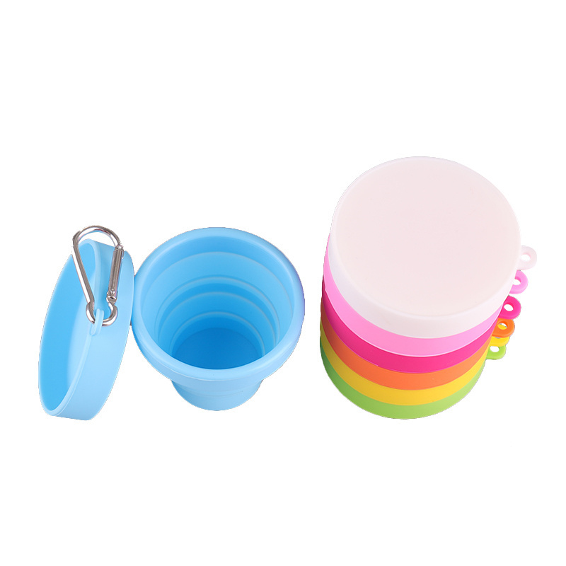 Portable and Collapsible Silicone Folding Cup Lid Foldable Silicone Coffee Drinking Cup