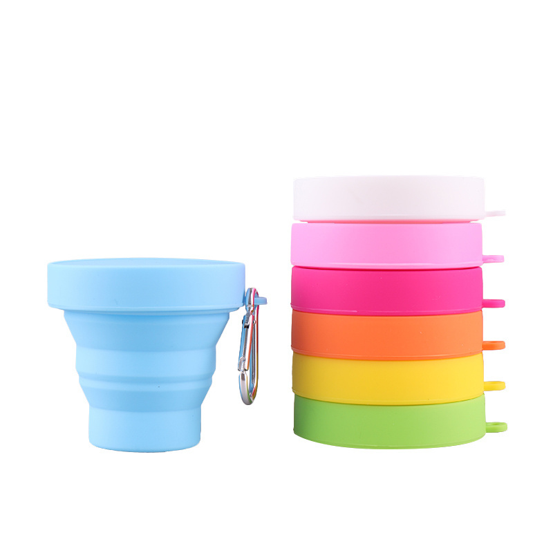 Portable and Collapsible Silicone Folding Cup Lid Foldable Silicone Coffee Drinking Cup