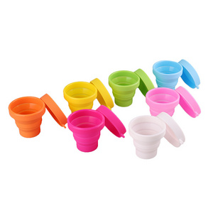 Portable and Collapsible Silicone Folding Cup Lid Foldable Silicone Coffee Drinking Cup