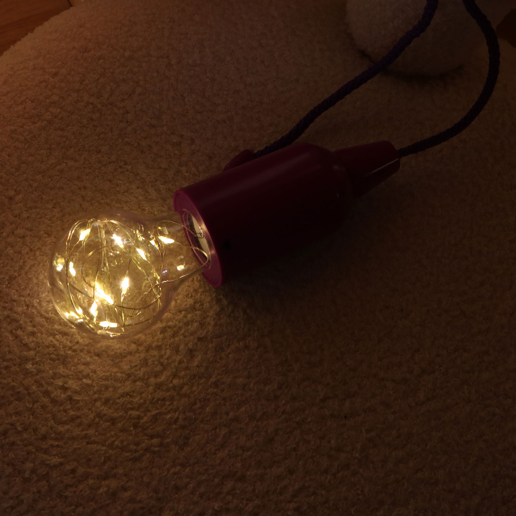 Bulk decoration light Battery Operated Hanging pull string night light Portable LED Bulb Light