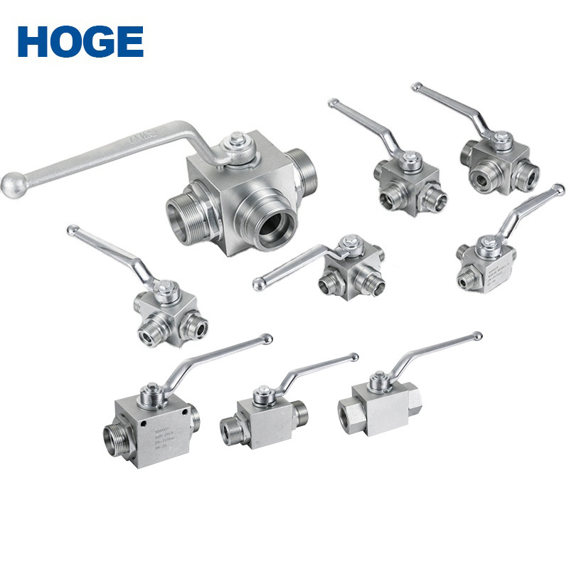 KHB3K -1/8- 1 1/4 NPT Price Stainless Steel SS Hydraulic Three Way High Pressure Ball Valves 1/8