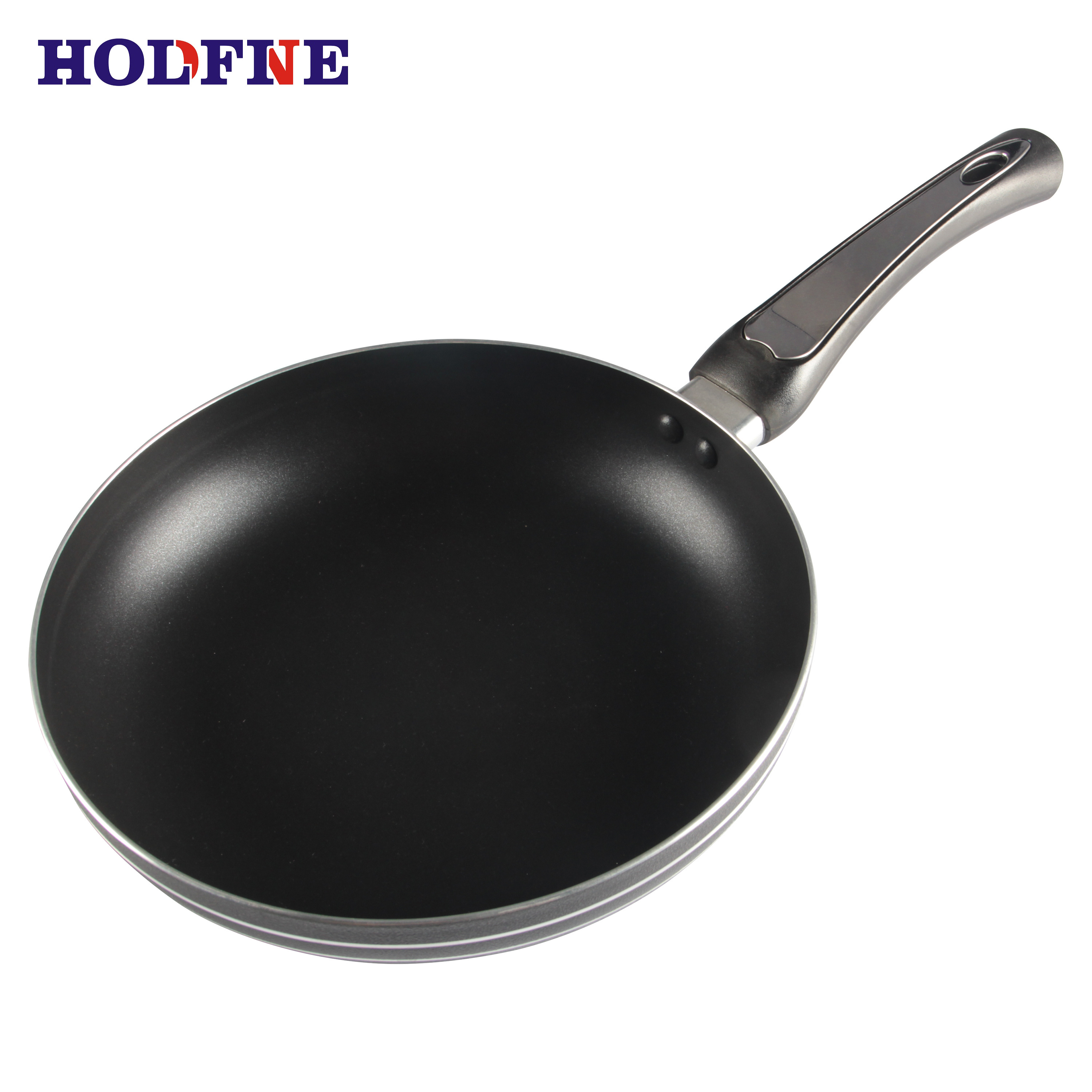 Design of stainless steel handle lines for large belly fryer aluminium frying pan induction bottom