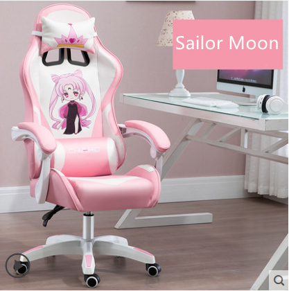 Custom Pink Gear Recliner High Back Racing Gaming Chair with Footrest